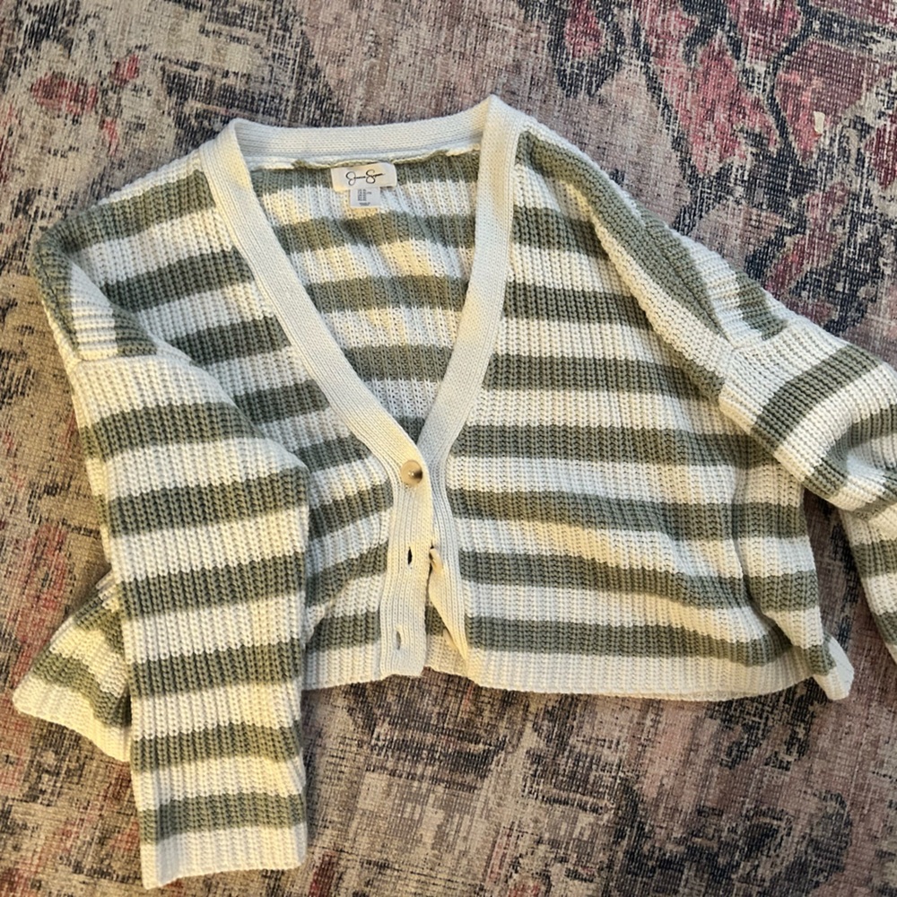 Jessica Simpson stripped cardigan